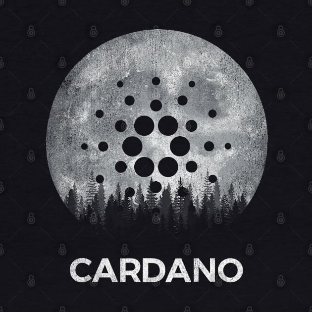 Vintage Cardano ADA Coin To The Moon Crypto Token Cryptocurrency Blockchain Wallet Birthday Gift For Men Women Kids by Thingking About